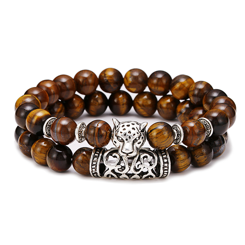 Men'S Accessories Premium - Premium 2 pièces/ensemble léopard perlé hommes