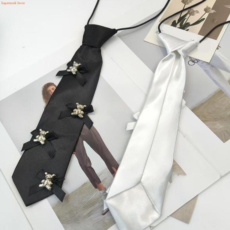 Men'S Accessories Premium - Q5WE – cravate noire élégante, tissu