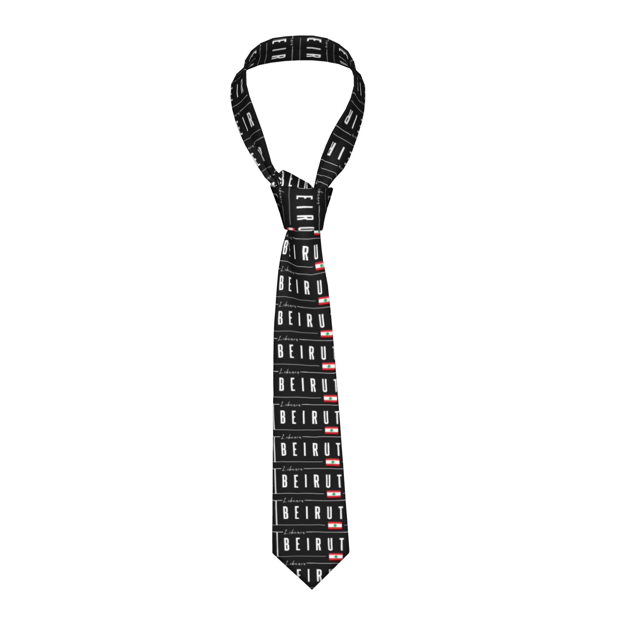 Men Accessories Lebanon - Cravate drapeau de Beyrouth, Liban, pour