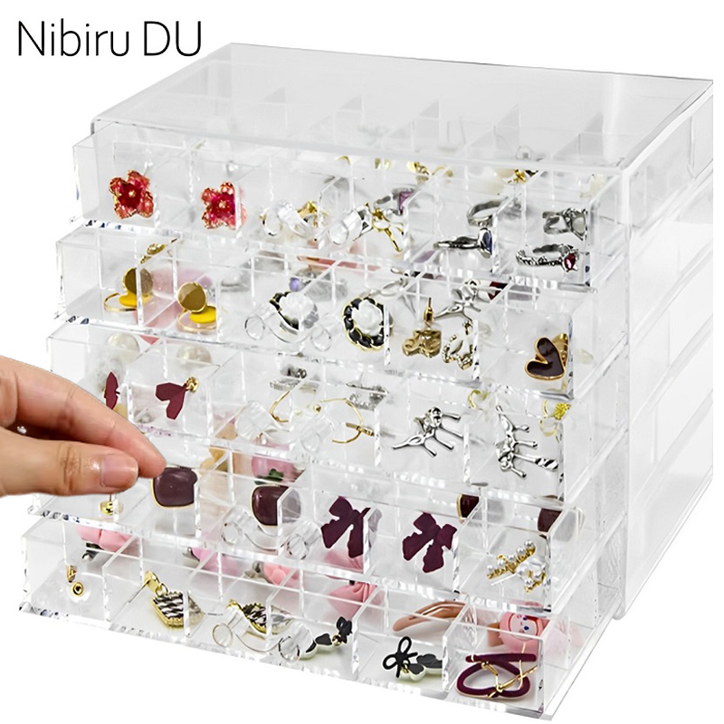 Men'S Accessories Drawer Organizer - Boîte de Rangement Transparente pour Bijoux,