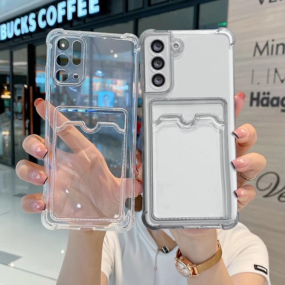 Phone Wallet Combo - Étui de téléphone transparent en silicone