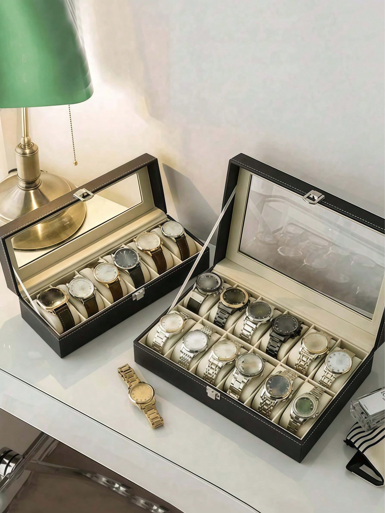 Boîte à montres en cuir avec s - Men'S Accessories Drawer Organizer avis et prix