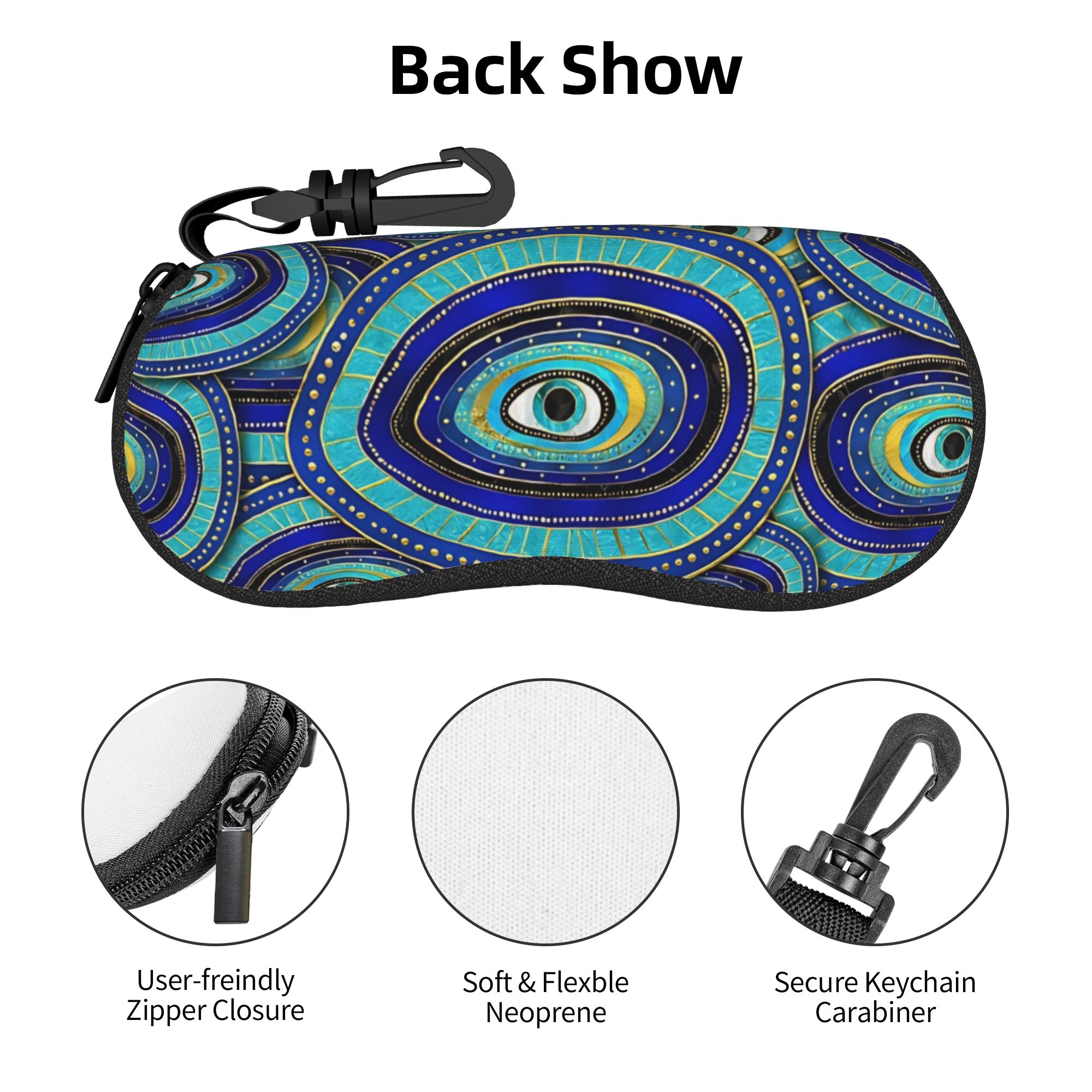 Étui à lunettes motif amulette - Men Accessories Evil Eye avis et prix