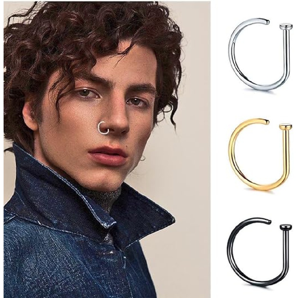 Lot de 4 faux anneaux de nez e - Men Accessories Combo avis et prix