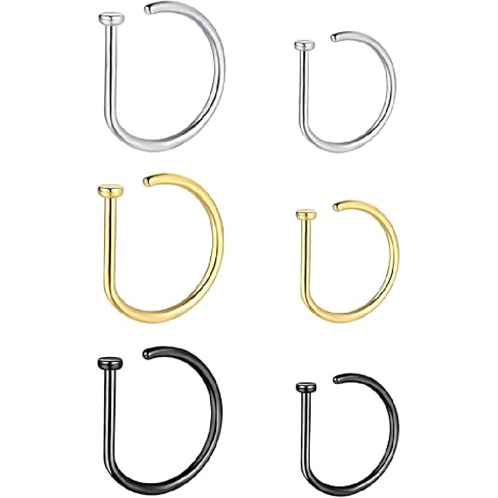 Lot de 4 faux anneaux de nez e - Men Accessories Combo avis et prix