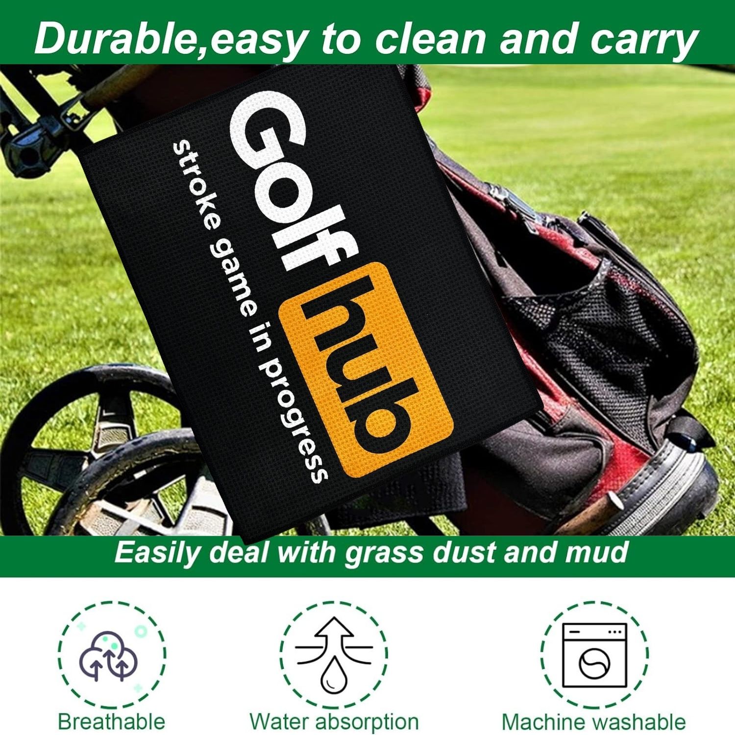 Serviette de golf drôle en mic - Men'S Accessories Premium avis et prix