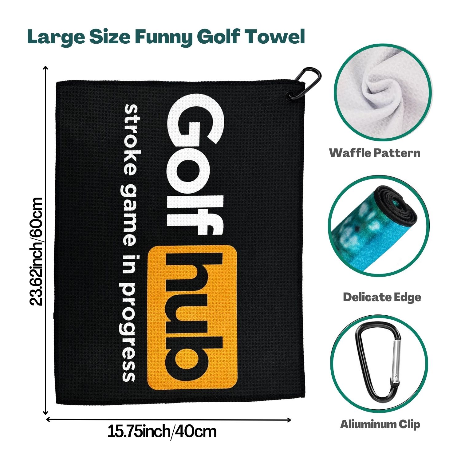 Serviette de golf drôle en mic - Men'S Accessories Premium avis et prix