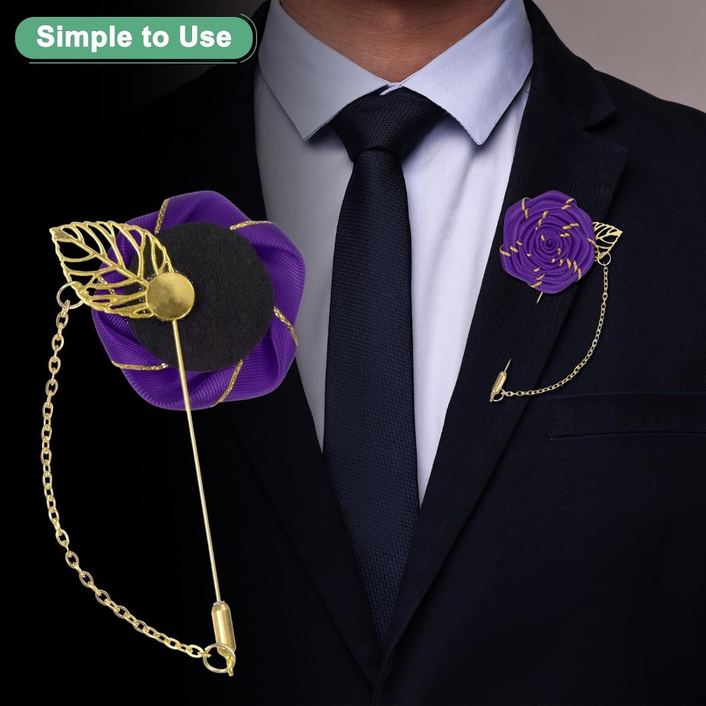 Broche Fleur de Rose en Tissu  - Men Accessories Wedding avis et prix